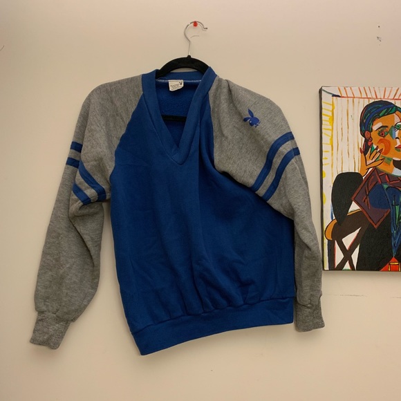 Vintage 70’s Playboy V-Neck Pullover Sweatshirt - Picture 7 of 8